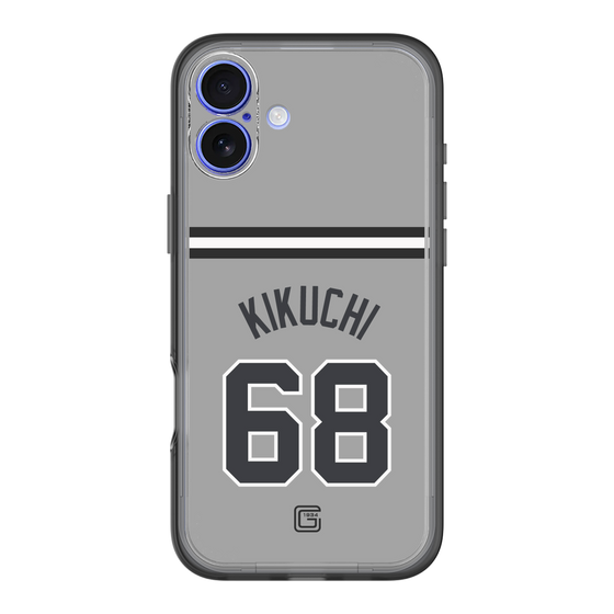 スリムプロテクションプレミアムケース［ 読売ジャイアンツ - #68 KIKUCHI - ビジター ］