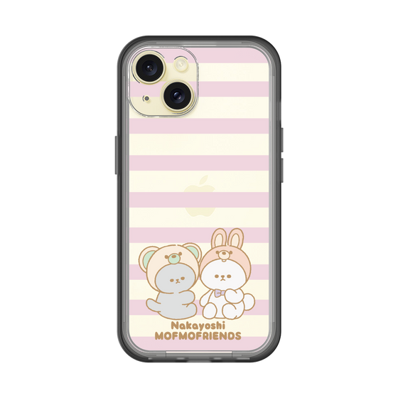 スリムプロテクションプレミアムケース［ mofmofriends - ストライプ ］