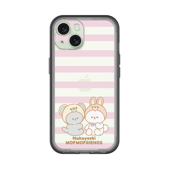スリムプロテクションプレミアムケース［ mofmofriends - ストライプ ］