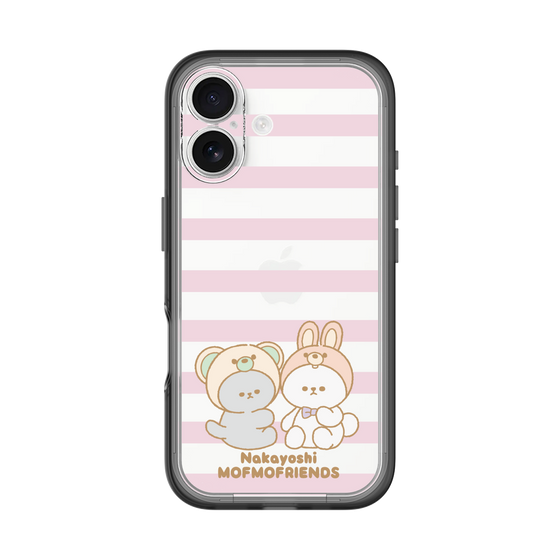 スリムプロテクションプレミアムケース［ mofmofriends - ストライプ ］