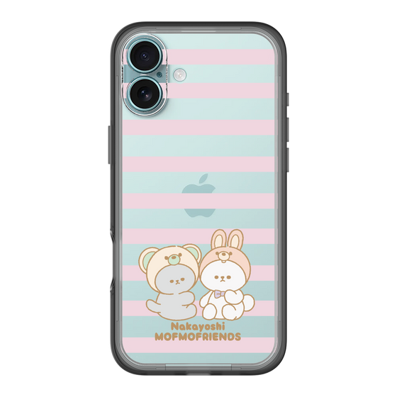 スリムプロテクションプレミアムケース［ mofmofriends - ストライプ ］