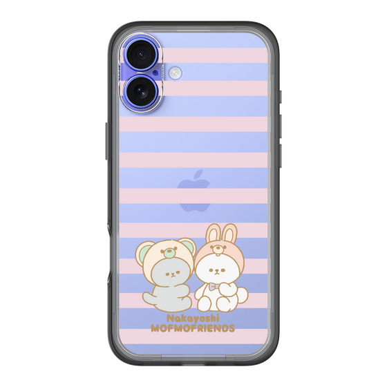 スリムプロテクションプレミアムケース［ mofmofriends - ストライプ ］