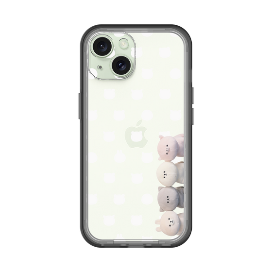 スリムプロテクションプレミアムケース［ mofmofriends - ぬいぐるみ - 総柄 ］