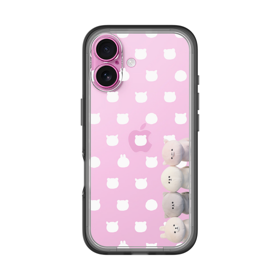 スリムプロテクションプレミアムケース［ mofmofriends - ぬいぐるみ - 総柄 ］