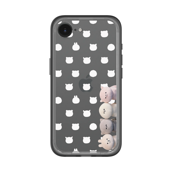 スリムプロテクションプレミアムケース［ mofmofriends - ぬいぐるみ - 総柄 ］