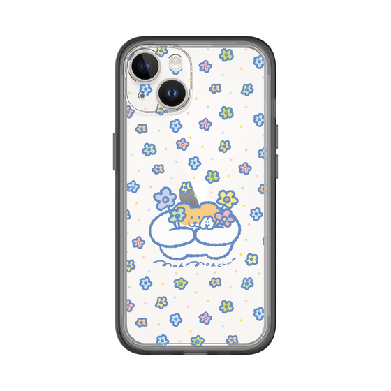スリムプロテクションプレミアムケース［ もくもくちゃん - フラワー ］