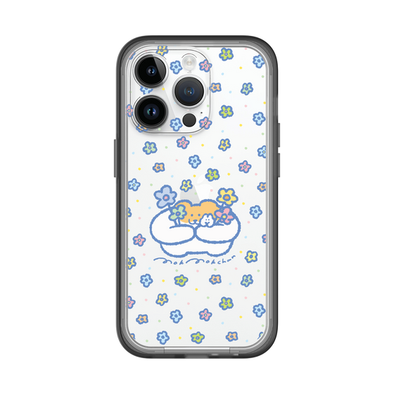 スリムプロテクションプレミアムケース［ もくもくちゃん - フラワー ］