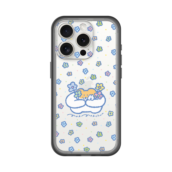 スリムプロテクションプレミアムケース［ もくもくちゃん - フラワー ］