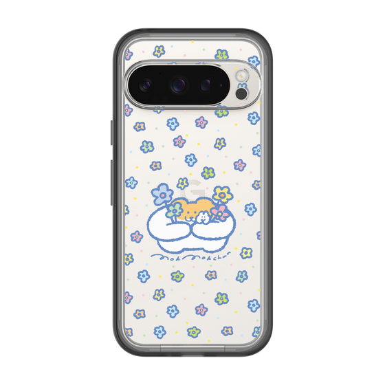 スリムプロテクションプレミアムケース［ もくもくちゃん - フラワー ］