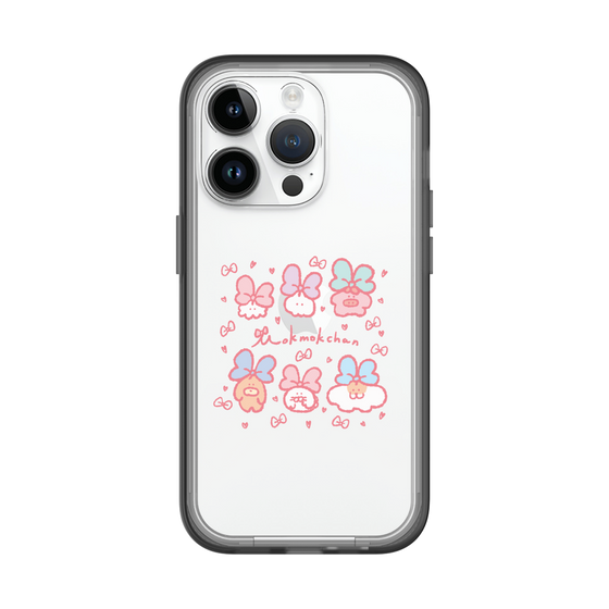 スリムプロテクションプレミアムケース［ もくもくちゃん - リボン ］