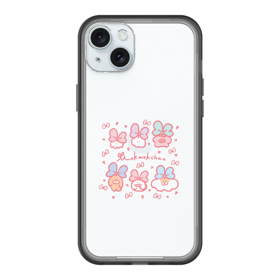 スリムプロテクションプレミアムケース［ もくもくちゃん - リボン ］