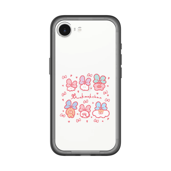 スリムプロテクションプレミアムケース［ もくもくちゃん - リボン ］