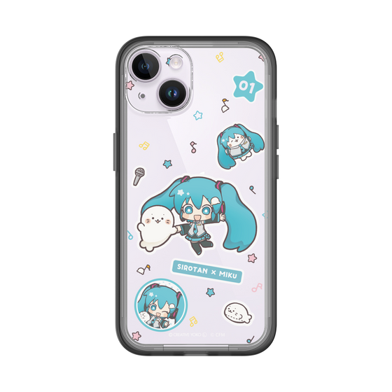 スリムプロテクションプレミアムケース［ しろたん×初音ミク - ステッカー ］