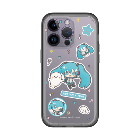 スリムプロテクションプレミアムケース［ しろたん×初音ミク - ステッカー ］
