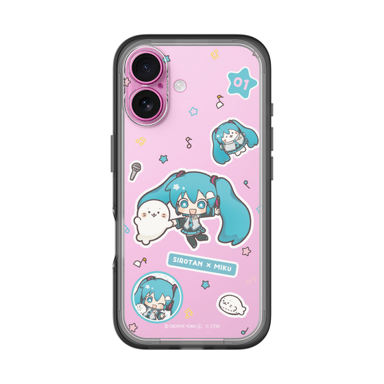 スリムプロテクションプレミアムケース［ しろたん×初音ミク - ステッカー ］