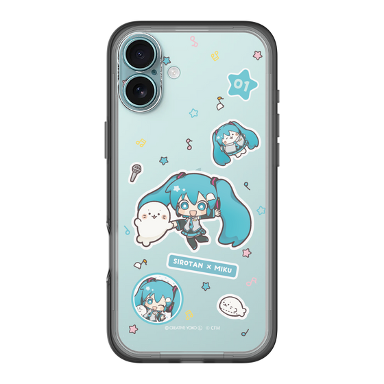 スリムプロテクションプレミアムケース［ しろたん×初音ミク - ステッカー ］
