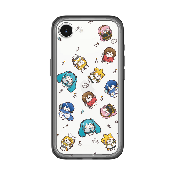 スリムプロテクションプレミアムケース［ しろたん×初音ミク - 総柄 - クリア ］
