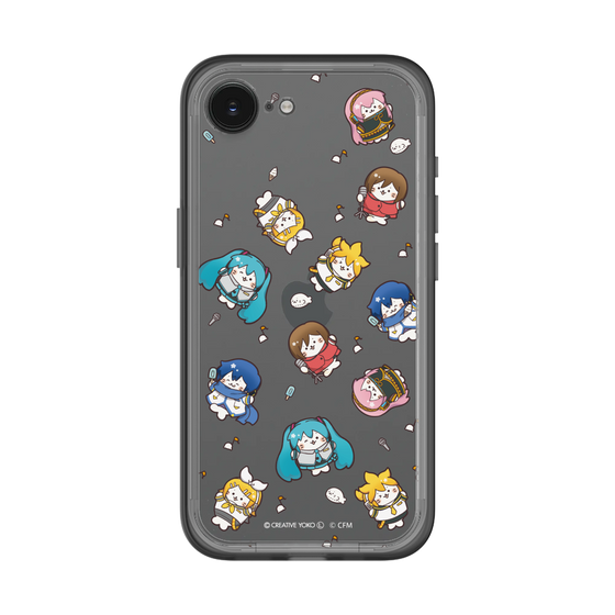 スリムプロテクションプレミアムケース［ しろたん×初音ミク - 総柄 - クリア ］