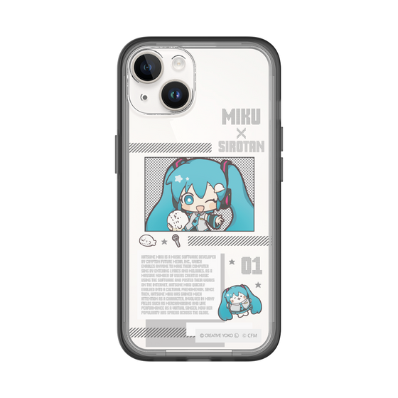 スリムプロテクションプレミアムケース［ しろたん×初音ミク - 初音ミク - インフォグラフィック ］