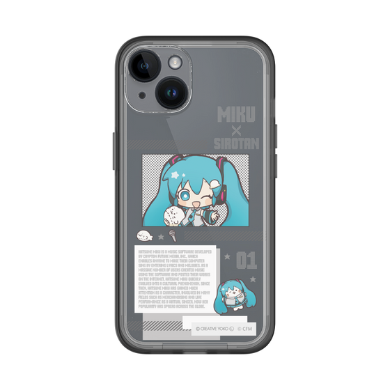 スリムプロテクションプレミアムケース［ しろたん×初音ミク - 初音ミク - インフォグラフィック ］