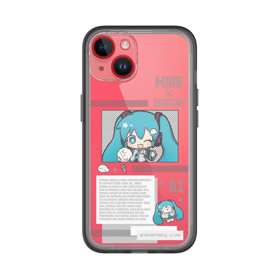 スリムプロテクションプレミアムケース［ しろたん×初音ミク - 初音ミク - インフォグラフィック ］