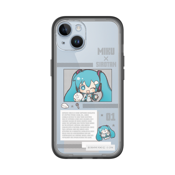 スリムプロテクションプレミアムケース［ しろたん×初音ミク - 初音ミク - インフォグラフィック ］