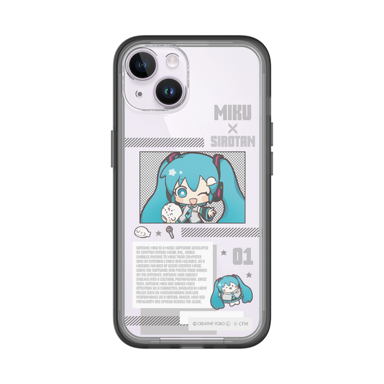 スリムプロテクションプレミアムケース［ しろたん×初音ミク - 初音ミク - インフォグラフィック ］