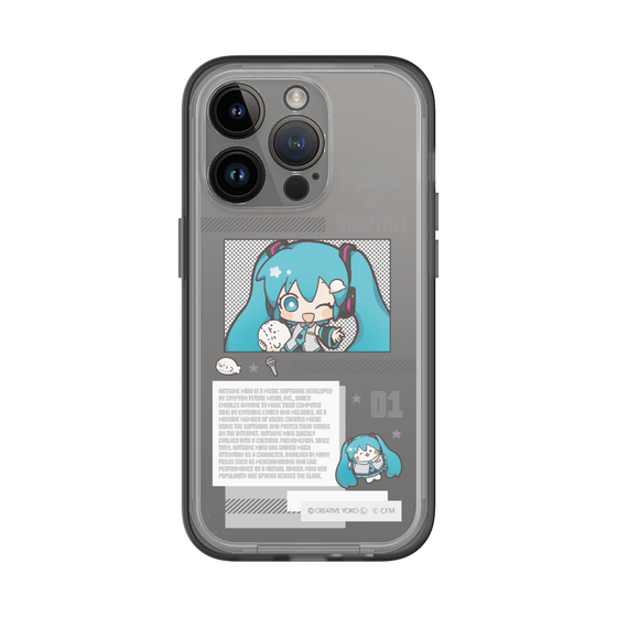スリムプロテクションプレミアムケース［ しろたん×初音ミク - 初音ミク - インフォグラフィック ］