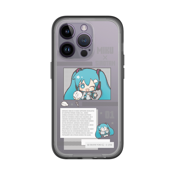 スリムプロテクションプレミアムケース［ しろたん×初音ミク - 初音ミク - インフォグラフィック ］