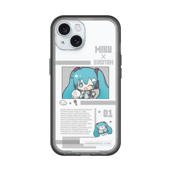 スリムプロテクションプレミアムケース［ しろたん×初音ミク - 初音ミク - インフォグラフィック ］