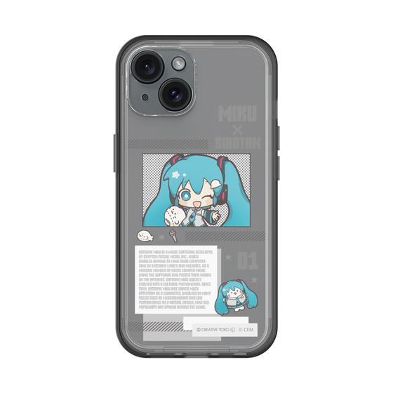 スリムプロテクションプレミアムケース［ しろたん×初音ミク - 初音ミク - インフォグラフィック ］