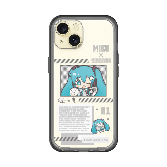 スリムプロテクションプレミアムケース［ しろたん×初音ミク - 初音ミク - インフォグラフィック ］