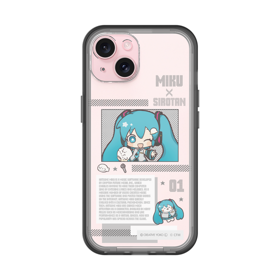 スリムプロテクションプレミアムケース［ しろたん×初音ミク - 初音ミク - インフォグラフィック ］