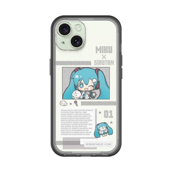 スリムプロテクションプレミアムケース［ しろたん×初音ミク - 初音ミク - インフォグラフィック ］
