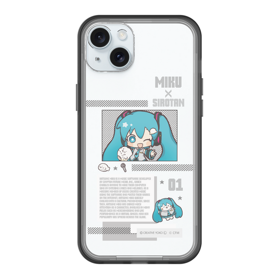 スリムプロテクションプレミアムケース［ しろたん×初音ミク - 初音ミク - インフォグラフィック ］