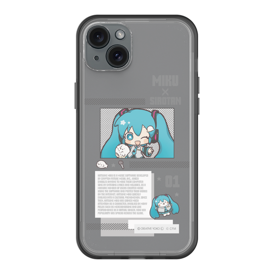 スリムプロテクションプレミアムケース［ しろたん×初音ミク - 初音ミク - インフォグラフィック ］