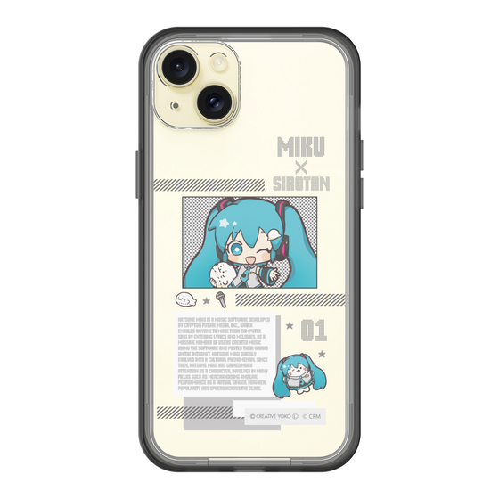 スリムプロテクションプレミアムケース［ しろたん×初音ミク - 初音ミク - インフォグラフィック ］