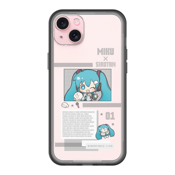 スリムプロテクションプレミアムケース［ しろたん×初音ミク - 初音ミク - インフォグラフィック ］