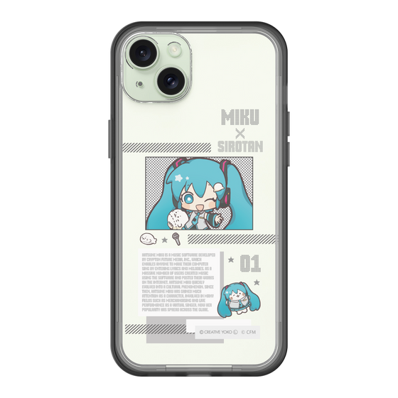 スリムプロテクションプレミアムケース［ しろたん×初音ミク - 初音ミク - インフォグラフィック ］