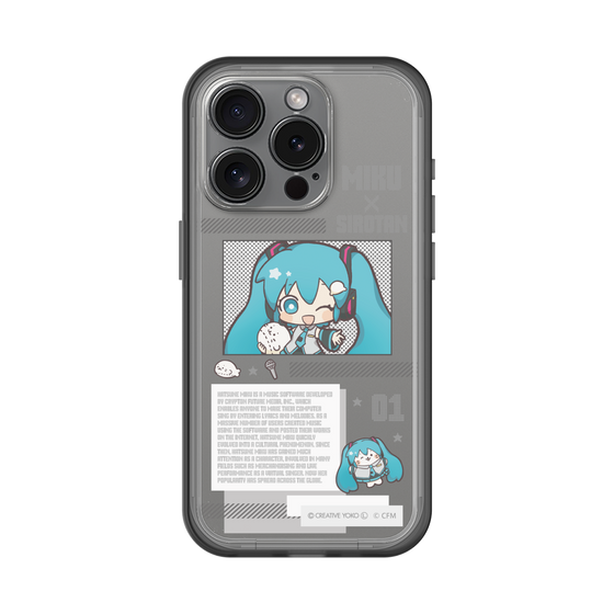 スリムプロテクションプレミアムケース［ しろたん×初音ミク - 初音ミク - インフォグラフィック ］