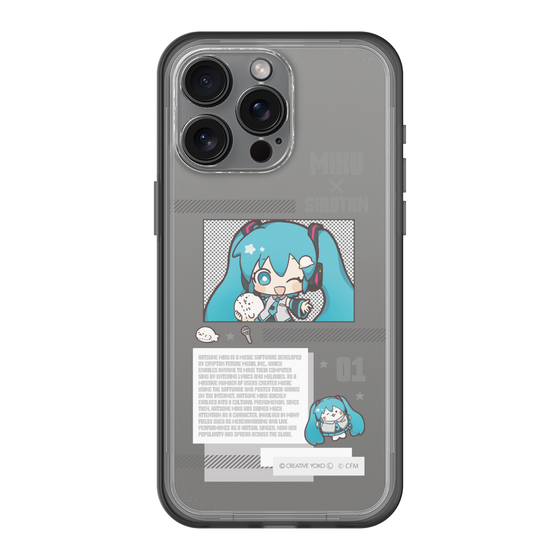 スリムプロテクションプレミアムケース［ しろたん×初音ミク - 初音ミク - インフォグラフィック ］