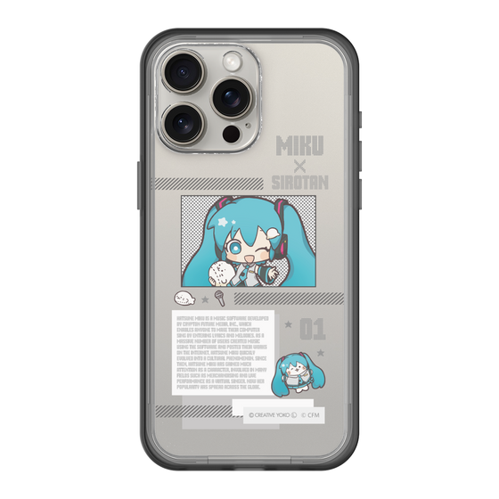 スリムプロテクションプレミアムケース［ しろたん×初音ミク - 初音ミク - インフォグラフィック ］