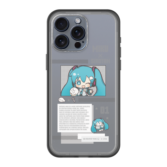 スリムプロテクションプレミアムケース［ しろたん×初音ミク - 初音ミク - インフォグラフィック ］