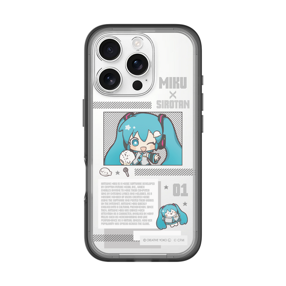 スリムプロテクションプレミアムケース［ しろたん×初音ミク - 初音ミク - インフォグラフィック ］