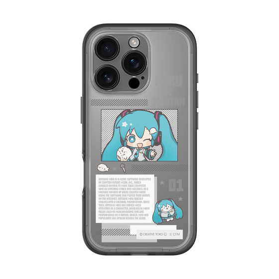 スリムプロテクションプレミアムケース［ しろたん×初音ミク - 初音ミク - インフォグラフィック ］