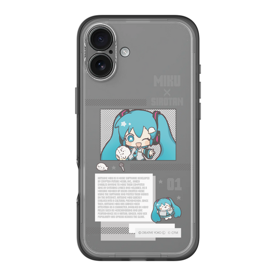 スリムプロテクションプレミアムケース［ しろたん×初音ミク - 初音ミク - インフォグラフィック ］
