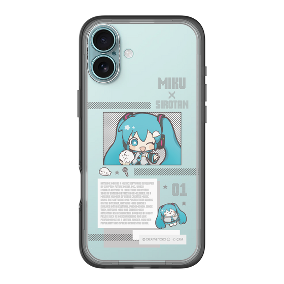 スリムプロテクションプレミアムケース［ しろたん×初音ミク - 初音ミク - インフォグラフィック ］