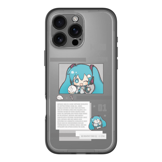 スリムプロテクションプレミアムケース［ しろたん×初音ミク - 初音ミク - インフォグラフィック ］