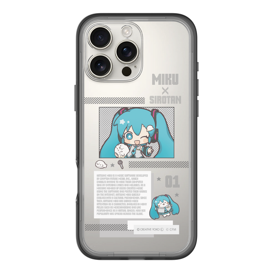 スリムプロテクションプレミアムケース［ しろたん×初音ミク - 初音ミク - インフォグラフィック ］