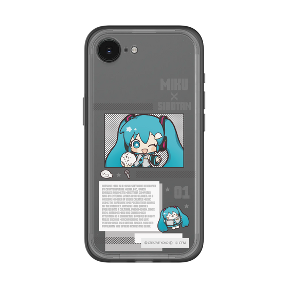 スリムプロテクションプレミアムケース［ しろたん×初音ミク - 初音ミク - インフォグラフィック ］